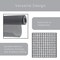 Smart Design Classic Grip Shelf Liner - 18 inch x 30 feet Total (Set of 6 Rolls) - Graphite Gray